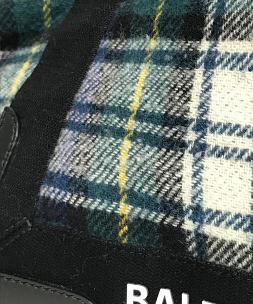 BALENCIAGA（バレンシアガ）BALENCIAGA (バレンシアガ) ネイビーカバスチェック柄トートバッグ グリーン×ネイビーの古着・服飾アイテム
