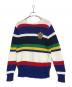 POLO RALPH LAUREN（ポロ・ラルフローレン）の古着「エンブレムボーダークルーネックニット」｜マルチカラー