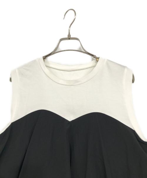 Spick and Span（スピックアンドスパン）Spick and Span (スピックアンドスパン) ビスチェコンビノースリプルオーバー ブラック×ホワイト サイズ:Fの古着・服飾アイテム