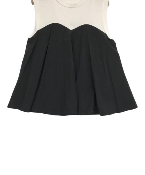 Spick and Span（スピックアンドスパン）Spick and Span (スピックアンドスパン) ビスチェコンビノースリプルオーバー ブラック×ホワイト サイズ:Fの古着・服飾アイテム