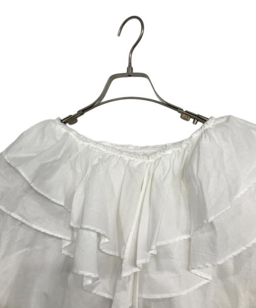 SLOBE IENA（スローブ イエナ）SLOBE IENA (スローブ イエナ) ラッフルブラウス ホワイト サイズ:Fの古着・服飾アイテム
