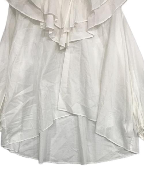 SLOBE IENA（スローブ イエナ）SLOBE IENA (スローブ イエナ) ラッフルブラウス ホワイト サイズ:Fの古着・服飾アイテム