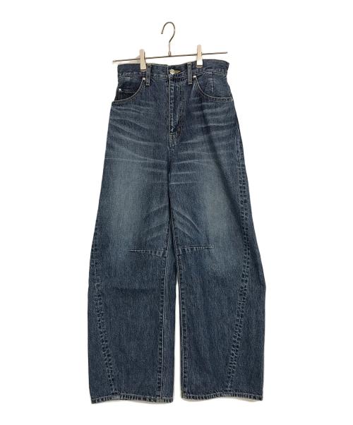 ASTRAET（アストラット）ASTRAET (アストラット) 3D 5ポケット デニムワイドパンツ ブルー サイズ:00の古着・服飾アイテム