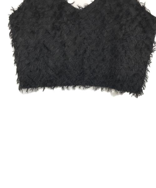 MARW UNITED ARROWS（マルゥ ユナイテッドアローズ）MARW UNITED ARROWS (マルゥ ユナイテッドアローズ) ジャカード キャミソール ブラック サイズ:記載無しの古着・服飾アイテム