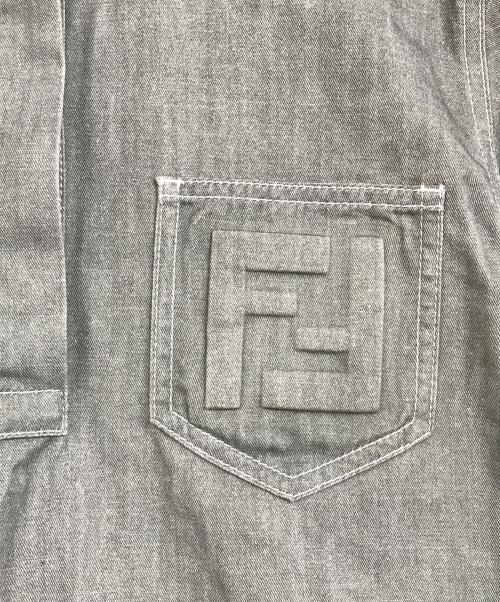 FENDI（フェンディ）FENDI (フェンディ) FFロゴプルオーバーシャツ グレー サイズ:36の古着・服飾アイテム