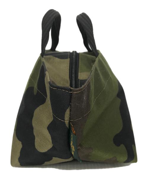 Herve Chapelier（エルベシャプリエ）Herve Chapelier (エルベシャプリエ) カモ柄舟形 ハンドバッグ カーキの古着・服飾アイテム