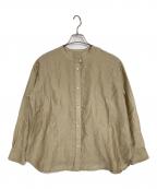 kurashi&trips publishingクラシアンドトリップス パブリッシング）の古着「シアーバンドカラーシャツ」｜ベージュ