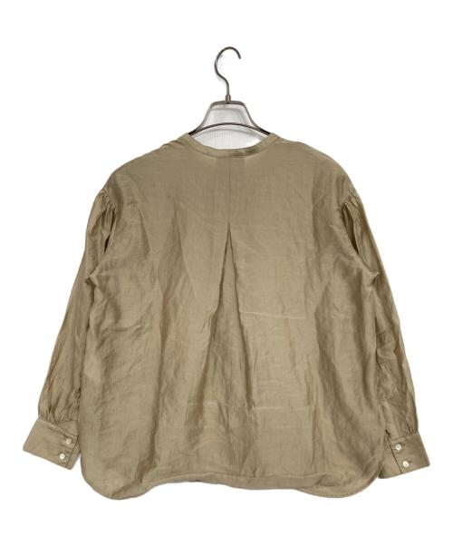 kurashi&trips publishing（クラシアンドトリップス パブリッシング）KURASHI&Trips PUBLISHING (クラシアンドトリップス パブリッシング) シアーバンドカラーシャツ ベージュ サイズ:FREEの古着・服飾アイテム
