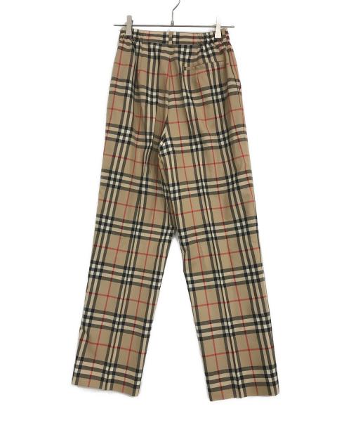 Burberry's（バーバリー）Burberry's (バーバリーズ) ノヴァチェックパンツ ブラウン サイズ:Mの古着・服飾アイテム