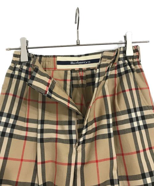 Burberry's（バーバリー）Burberry's (バーバリーズ) ノヴァチェックパンツ ブラウン サイズ:Mの古着・服飾アイテム