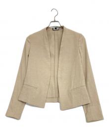 theory（セオリー）の古着「ノーカラージャケット」｜ベージュ