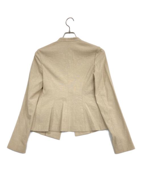 theory（セオリー）theory (セオリー) ノーカラージャケット ベージュ サイズ:2の古着・服飾アイテム