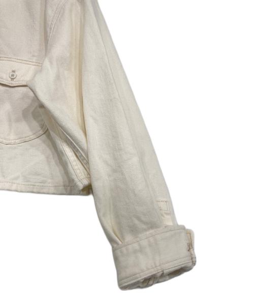 LEE（リー）LEE (リー) MIESROHE (ミースロエ) ショート丈デニムシャツ ホワイト サイズ:FREEの古着・服飾アイテム