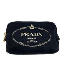 PRADA（プラダ）の古着「キャンバスポーチ」｜ブラック