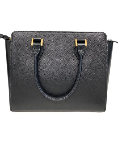PRADA（プラダ）PRADA (プラダ) SAFFIANO SOFT　2WAYショルダーバッグ ブラックの古着・服飾アイテム