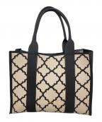 TOCCAトッカ）の古着「CHECKER CLOVER KNITBAG」｜ブラック×ベージュ