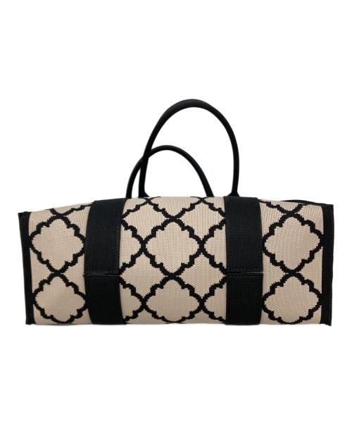 TOCCA（トッカ）TOCCA (トッカ) CHECKER CLOVER KNITBAG ブラック×ベージュ サイズ:Fの古着・服飾アイテム