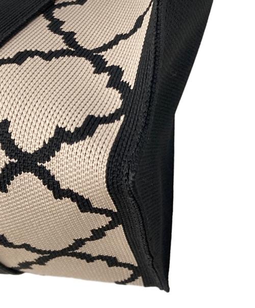 TOCCA（トッカ）TOCCA (トッカ) CHECKER CLOVER KNITBAG ブラック×ベージュ サイズ:Fの古着・服飾アイテム