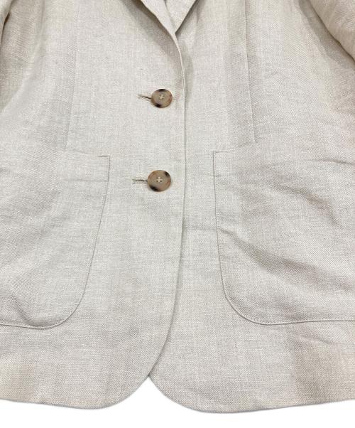 NOLLEY'S sophi（ノーリーズソフィー）NOLLEY'S sophi (ノーリーズソフィー) ラメリネンライトオーバージャケット ベージュ サイズ:36の古着・服飾アイテム