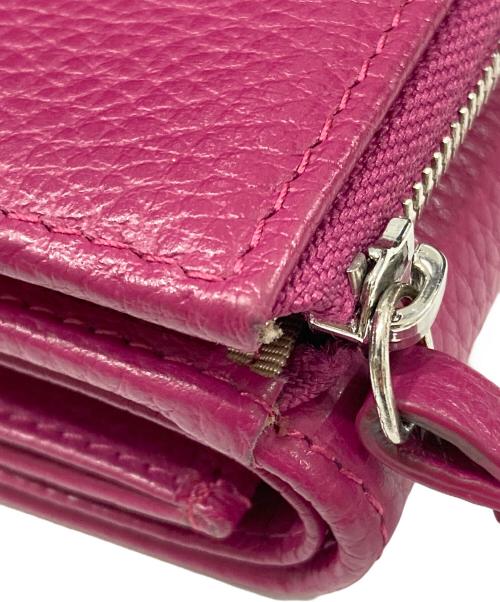 GIANNI CHIARINI（ジャンニ キアリーニ）GIANNI CHIARINI (ジャンニ キアリーニ) コンパクト財布 パープルの古着・服飾アイテム