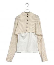 RIM.ARK（リムアーク）の古着「Tank set knit tops」｜ベージュ