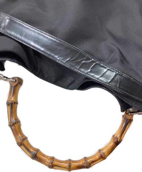 GUCCI（グッチ）GUCCI (グッチ) バンブー2WAYバッグ ブラックの古着・服飾アイテム