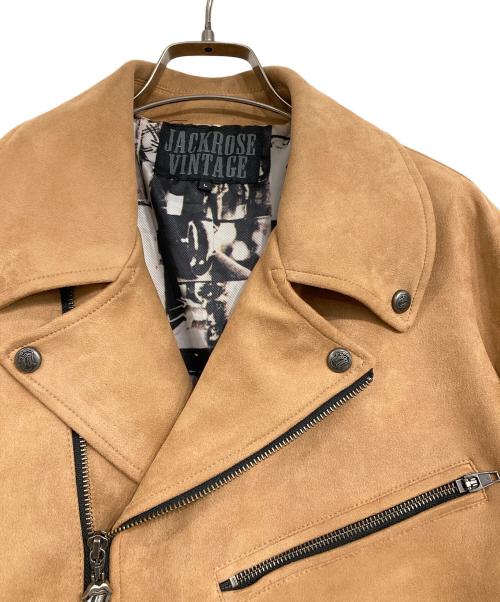 JACKROSE（ジャックローズ）JACKROSE (ジャックローズ) ライダースジャケット　The Rolling Stones ブラウン サイズ:Lの古着・服飾アイテム
