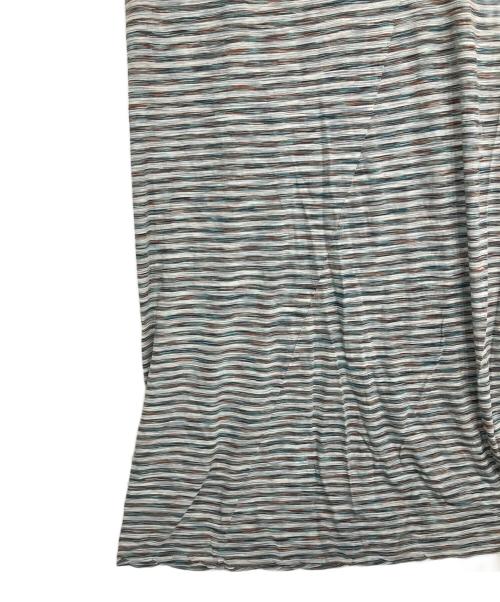 MM6 Maison Margiela（エムエムシックスメゾンマルジェラ）MM6 Maison Margiela (エムエムシックスメゾンマルジェラ) ボーダーノースリーブワンピース グレー サイズ:Mの古着・服飾アイテム