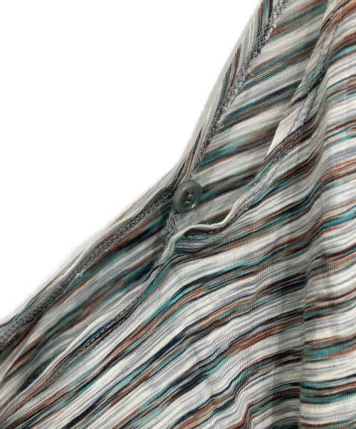 MM6 Maison Margiela（エムエムシックスメゾンマルジェラ）MM6 Maison Margiela (エムエムシックスメゾンマルジェラ) ボーダーノースリーブワンピース グレー サイズ:Mの古着・服飾アイテム