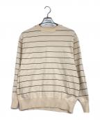 Yonetomi NEW BASICヨネトミニューベーシック）の古着「WAVE COTTON KNIT PULLOVER」｜ベージュ