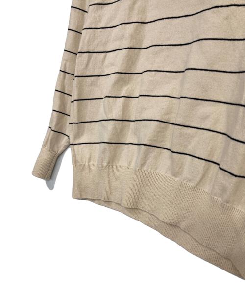 Yonetomi NEW BASIC（ヨネトミニューベーシック）Yonetomi NEW BASIC (ヨネトミニューベーシック) WAVE COTTON KNIT PULLOVER ベージュ サイズ:1の古着・服飾アイテム