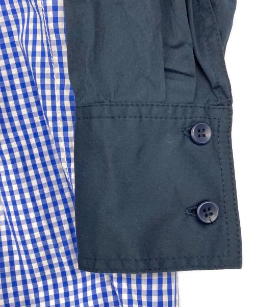 LEE MATHEWS（リー マシュー）LEE MATHEWS (リー マシュー) パネル ギンガムチェック シャツワンピース ネイビーの古着・服飾アイテム