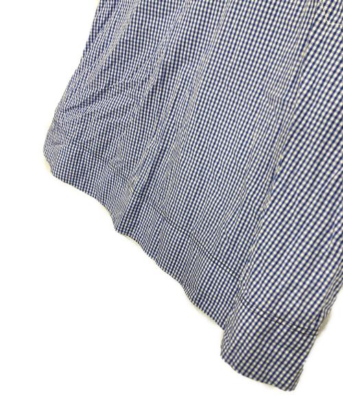 LEE MATHEWS（リー マシュー）LEE MATHEWS (リー マシュー) パネル ギンガムチェック シャツワンピース ネイビーの古着・服飾アイテム