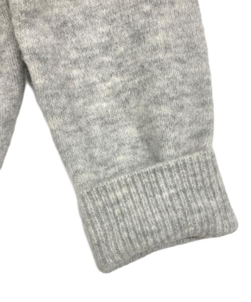 maison kitsune（メゾンキツネ）MAISON KITSUNE (メゾンキツネ) Diagonal Fox Head Knit グレー サイズ:Sの古着・服飾アイテム