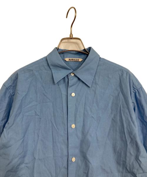 AURALEE（オーラリー）AURALEE (オーラリー) WASHED FINX TWILL SHIRTS ブルーの古着・服飾アイテム