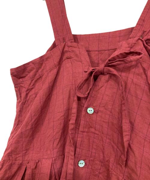 gasa grue（ガサグルー）GASA GRUE (ガサグルー) チェック柄ワンピース レッド サイズ:FREEの古着・服飾アイテム