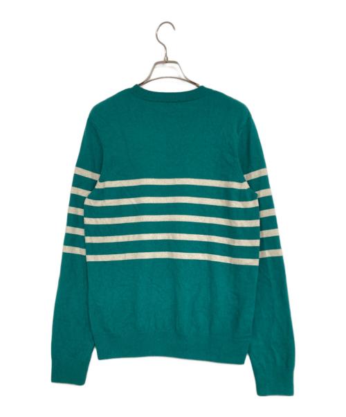 A.P.C.（アーペーセー）A.P.C. (アーペーセー) コットンカシミヤボーダーニット グリーン サイズ:Sの古着・服飾アイテム