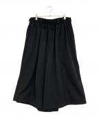 Yohji Yamamoto pour hommeヨウジヤマモト プールオム）の古着「ウールギャバジンボックスプリーツパンツ/WOOL GABARDINE BOX PLEATS PANTS」｜ブラック