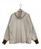 3.1 phillip limスリーワンフィリップリム）の古着「ストライプカウルネック長袖プルオーバー」｜ベージュ
