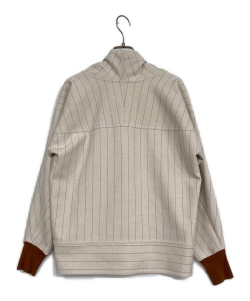 3.1 phillip lim（スリーワンフィリップリム）3.1 phillip lim (スリーワンフィリップリム) ストライプカウルネック長袖プルオーバー ベージュ サイズ:XSの古着・服飾アイテム