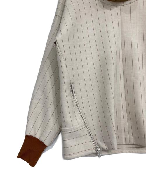 3.1 phillip lim（スリーワンフィリップリム）3.1 phillip lim (スリーワンフィリップリム) ストライプカウルネック長袖プルオーバー ベージュ サイズ:XSの古着・服飾アイテム