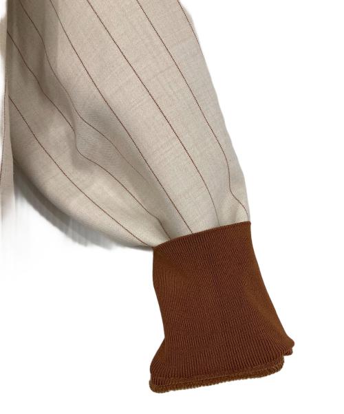 3.1 phillip lim（スリーワンフィリップリム）3.1 phillip lim (スリーワンフィリップリム) ストライプカウルネック長袖プルオーバー ベージュ サイズ:XSの古着・服飾アイテム