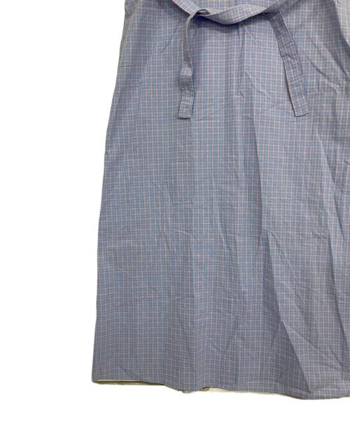 A.P.C.（アーペーセー）A.P.C. (アーペーセー) チェックプルオーバーロングワンピース ブルー サイズ:36の古着・服飾アイテム