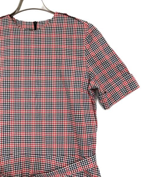 maison kitsune（メゾンキツネ）maison kitsune (メゾンキツネ) シャツワンピース レッド サイズ:38の古着・服飾アイテム