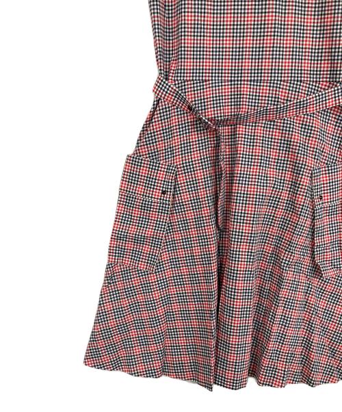 maison kitsune（メゾンキツネ）maison kitsune (メゾンキツネ) シャツワンピース レッド サイズ:38の古着・服飾アイテム