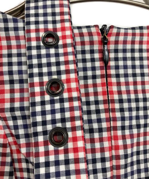 maison kitsune（メゾンキツネ）maison kitsune (メゾンキツネ) シャツワンピース レッド サイズ:38の古着・服飾アイテム