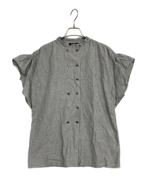 A.P.C.（アーペーセー）A.P.C. (アーペーセー) 半袖ブラウス グレー サイズ:36の古着・服飾アイテム