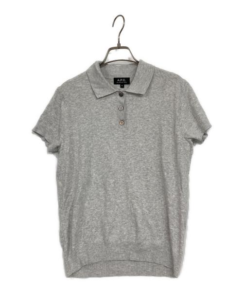 A.P.C.（アーペーセー）A.P.C. (アーペーセー) ニットポロシャツ グレー サイズ:Mの古着・服飾アイテム