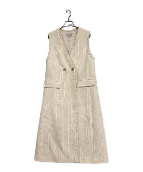 ROPE（ロペ）ROPE (ロペ) 【GIOLICA】コットンツイードロングジレ ベージュ サイズ:Fの古着・服飾アイテム