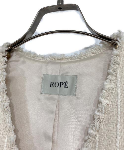 ROPE（ロペ）ROPE (ロペ) 【GIOLICA】コットンツイードロングジレ ベージュ サイズ:Fの古着・服飾アイテム
